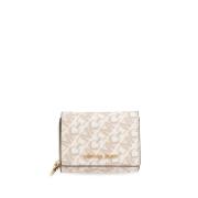 Stijlvolle Logo Print Portemonnee Michael Kors , Beige , Dames