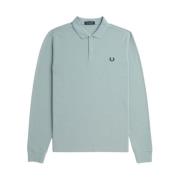 Lange Mouw Tennis Polo Shirt Fred Perry , Blue , Heren