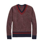 Gestructureerde wollen V-hals trui Brooks Brothers , Multicolor , Here...