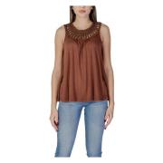 Lente/Zomer Dames T-Shirts en Canvas b.young , Brown , Dames