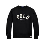 Geborduurde Sweater met Vilt Applicaties Polo Ralph Lauren , Black , H...