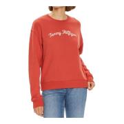 Moderne Script Sweatshirt voor Vrouwen Tommy Hilfiger , Red , Dames