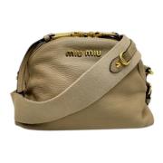 Pre-owned Leather shoulder-bags Miu Miu Pre-owned , Beige , Dames