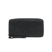 Pre-owned Leather wallets Louis Vuitton Vintage , Black , Dames