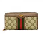 Pre-owned Leather wallets Gucci Vintage , Brown , Dames