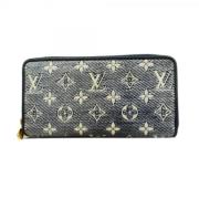 Pre-owned Canvas wallets Louis Vuitton Vintage , Blue , Dames