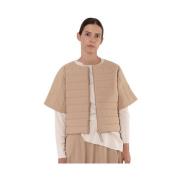 Nude Kimono Stijl Gewatteerd Vest Chie Mihara , Beige , Dames