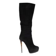 Pre-owned Suede boots Giuseppe Zanotti Pre-owned , Black , Dames