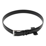 Klassieke Zwarte Leren Riem Orciani , Black , Heren