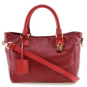 Pre-owned Leather handbags Loewe Pre-owned , Red , Dames