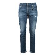 Heren Jeans 98% Katoen 2% Elastaan Daniele Alessandrini , Blue , Heren