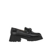 Plateau loafer met juweeldetail Alma EN Pena , Black , Dames