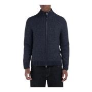 Heren Full Zip Cardigan Sweater Replay , Blue , Heren