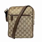 Pre-owned Canvas shoulder-bags Gucci Vintage , Beige , Dames