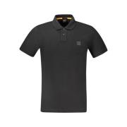 Zwart Katoenen Poloshirt Hugo Boss , Black , Heren