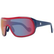 Rode Heren Zonnebril Mono Lens Gespiegeld Moncler , Red , Heren