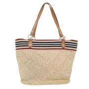 Pre-owned Canvas handbags Burberry Vintage , Beige , Dames