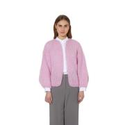 Zachte Mohair Bomber Cardigan in Roze Maiami , Pink , Dames