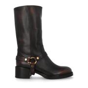 Gehakte laarzen Dakota Chloé , Brown , Dames