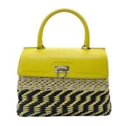 Pre-owned Leather handbags Salvatore Ferragamo Pre-owned , Yellow , Da...