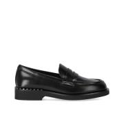 Zwarte leren studs loafer ASH , Black , Dames