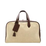 Pre-owned Canvas handbags Hermès Vintage , Beige , Dames