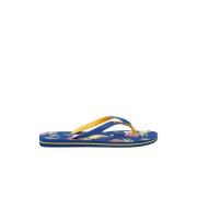 Donkerblauwe teenslippers met bloemenpatroon Bolt Ralph Lauren , Blue ...