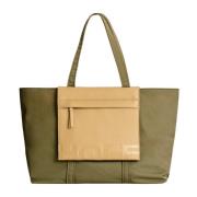 Nylon Shopper Tas Khaki Hoff , Green , Dames