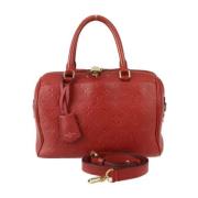 Pre-owned Leather handbags Louis Vuitton Vintage , Red , Dames