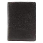 Pre-owned Leather wallets Chanel Vintage , Brown , Dames