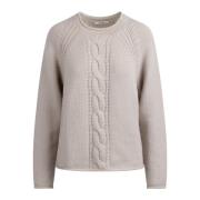 Gevlochten Detail Gebreide Trui Max Mara , Beige , Dames