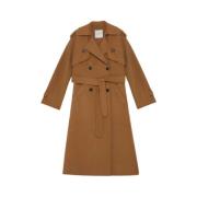 Getailleerde trenchcoat in hazelnoot Ermanno Scervino , Brown , Dames