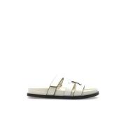 Leren slides Ines Tory Burch , White , Dames