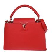 Pre-owned Leather handbags Louis Vuitton Vintage , Red , Dames