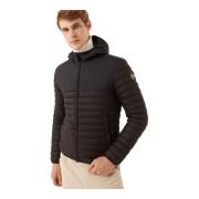 Heren gewatteerde jas met capuchon Colmar , Black , Heren