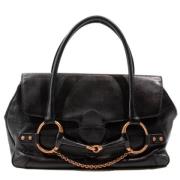 Pre-owned Leather shoulder-bags Gucci Vintage , Black , Dames