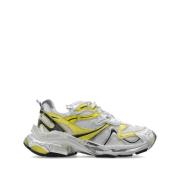 Witte Mesh Panel Sneakers Balenciaga , Multicolor , Heren