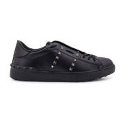 Studded Leren Sneakers Valentino Garavani , Black , Heren