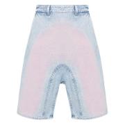 Gefrost Blauwe Denim Shorts Y/Project , Blue , Heren