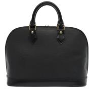 Pre-owned Leather handbags Louis Vuitton Vintage , Black , Dames