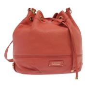 Pre-owned Leather backpacks Burberry Vintage , Pink , Dames