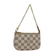 Pre-owned Canvas clutches Louis Vuitton Vintage , White , Dames