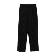 Zwart Pinstripe Straight Leg Broek Wardrobe.nyc , Black , Dames