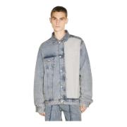 Versleten Denimjack Binnenstebuiten Paneel MM6 Maison Margiela , Blue ...