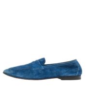 Pre-owned Suede flats Armani Pre-owned , Blue , Dames