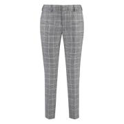 Houndstooth Wol Maatbroek PT Torino , Black , Dames