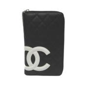 Pre-owned Leather wallets Chanel Vintage , Yellow , Dames