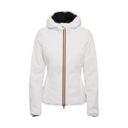 Wit Zwart Zip-Through Sweatshirt K-Way , White , Dames