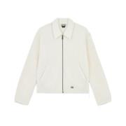 Witte Fleece Jas met Ritszakken Dickies , White , Heren