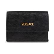 Leren portemonnee Versace , Black , Heren